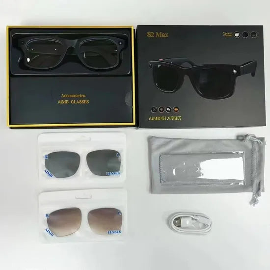 S2 Max AI Smart Camera Glasses – HD Video
