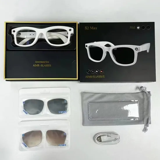 S2 Max AI Smart Camera Glasses – HD Video