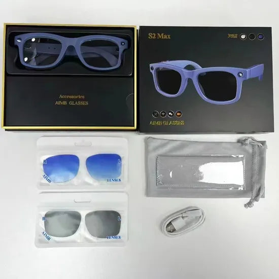 S2 Max AI Smart Camera Glasses – HD Video