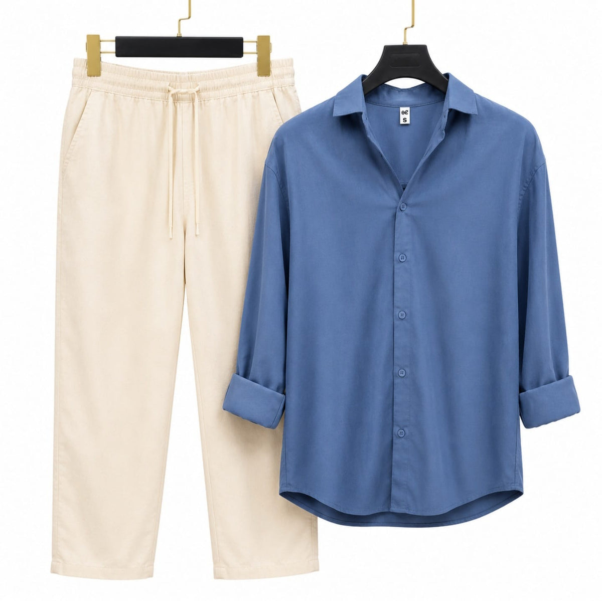 Men’s Premium Casual Shirt & Trousers Set | Stylish 2-Piece Outfit