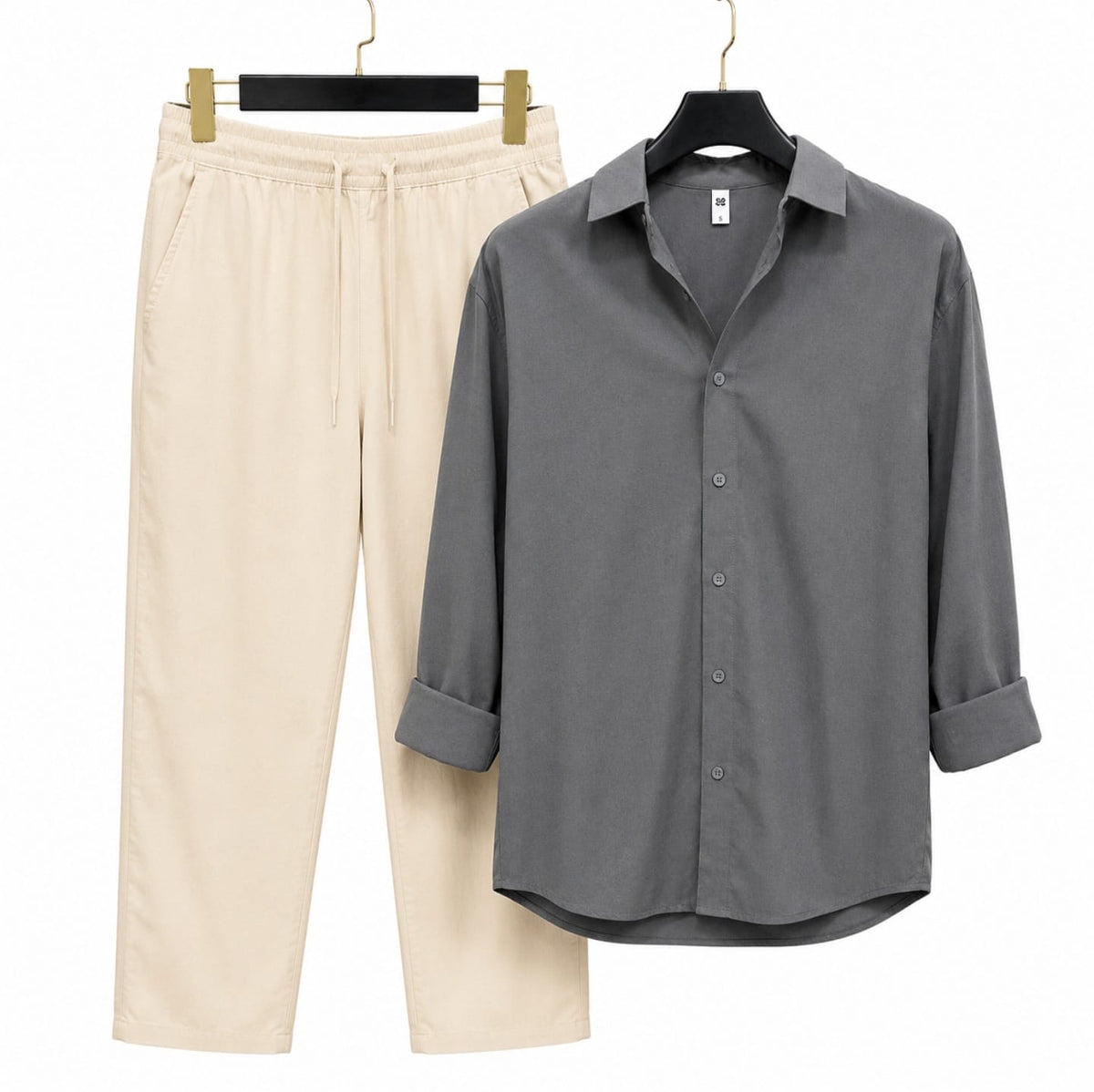 Men’s Premium Casual Shirt & Trousers Set | Stylish 2-Piece Outfit