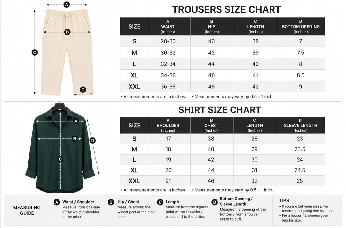 Men’s Premium Casual Shirt & Trousers Set | Stylish 2-Piece Outfit