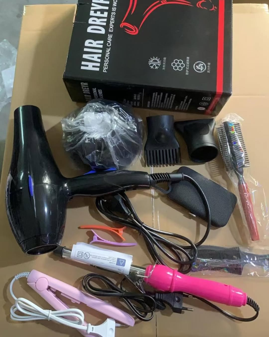 Hair Dryer Straightening Curling Mani Padi accessress