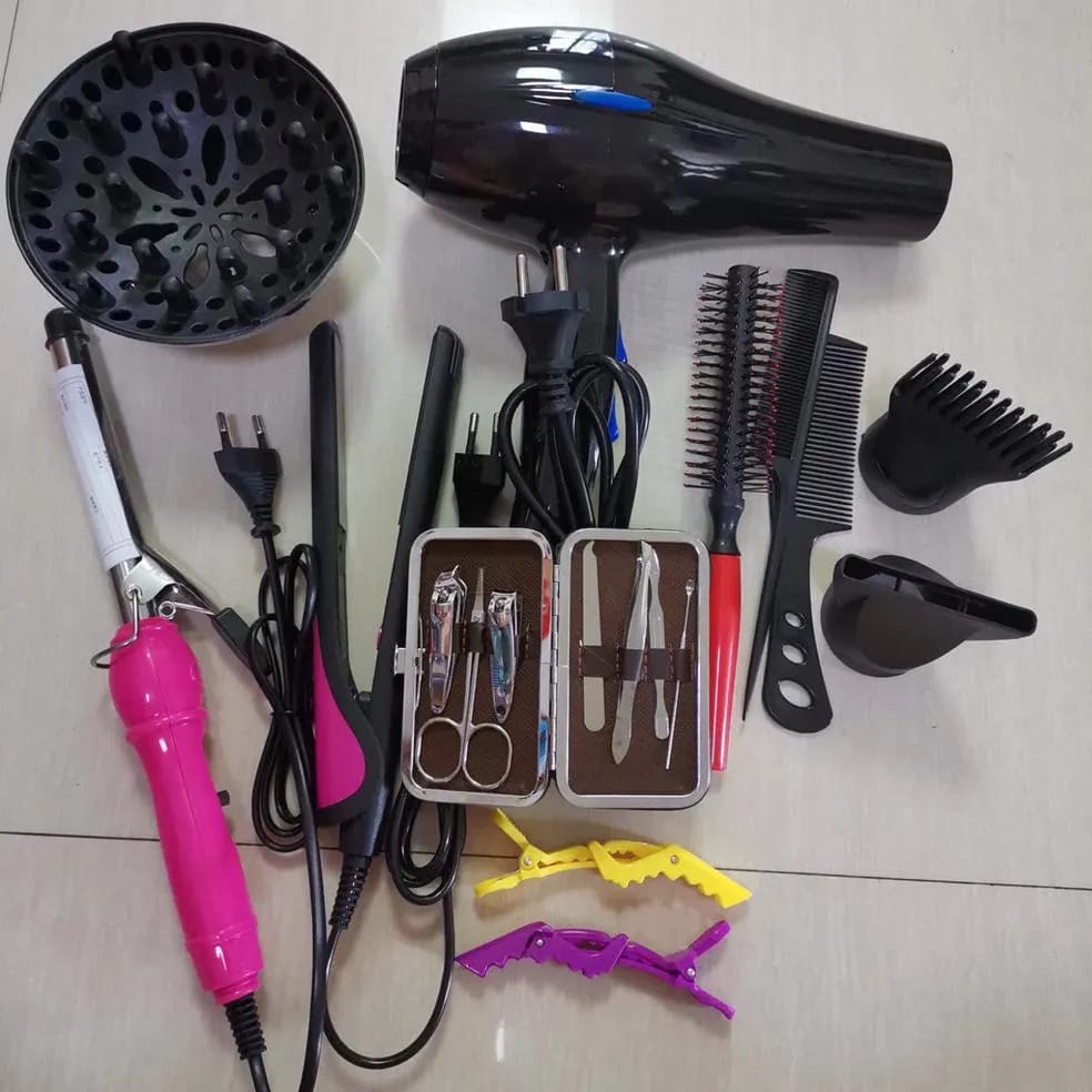 Hair Dryer Straightening Curling Mani Padi accessress