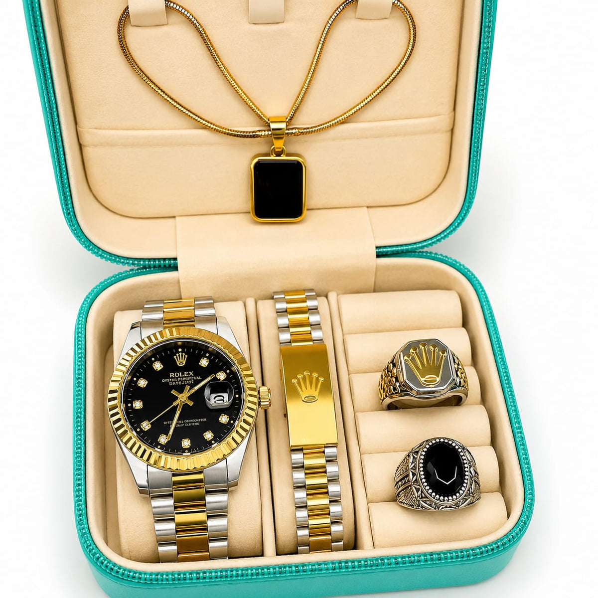 Luxury Watch Set – 4 Pcs Premium Gift Box