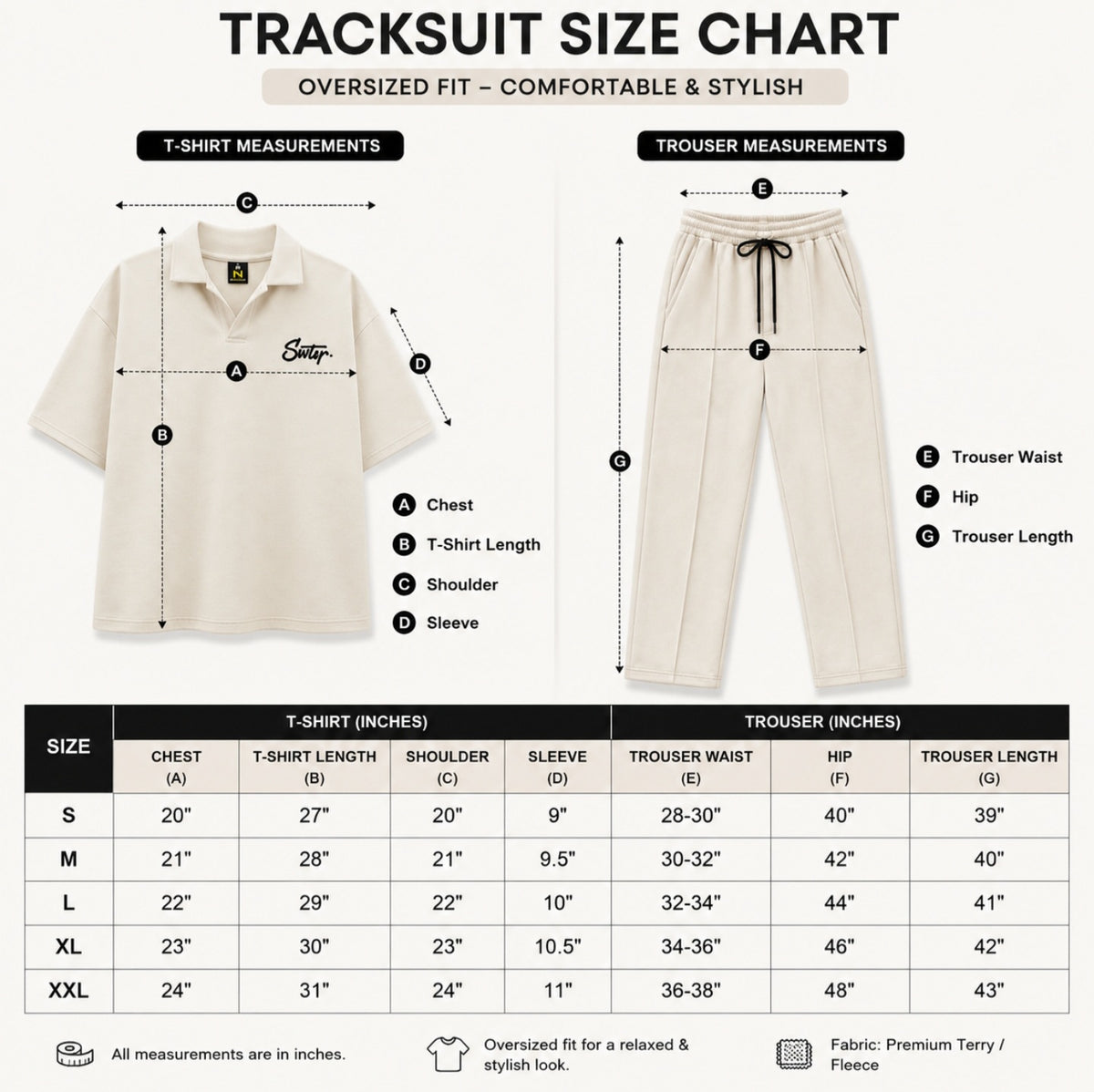 Premium Men's Tracksuit /- Black & white /- Pack of 2
