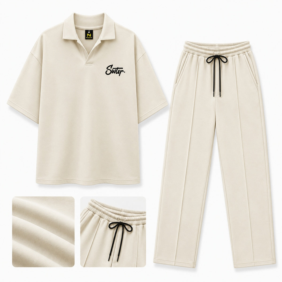 Premium Men's Tracksuit /- Black & white /- Pack of 2
