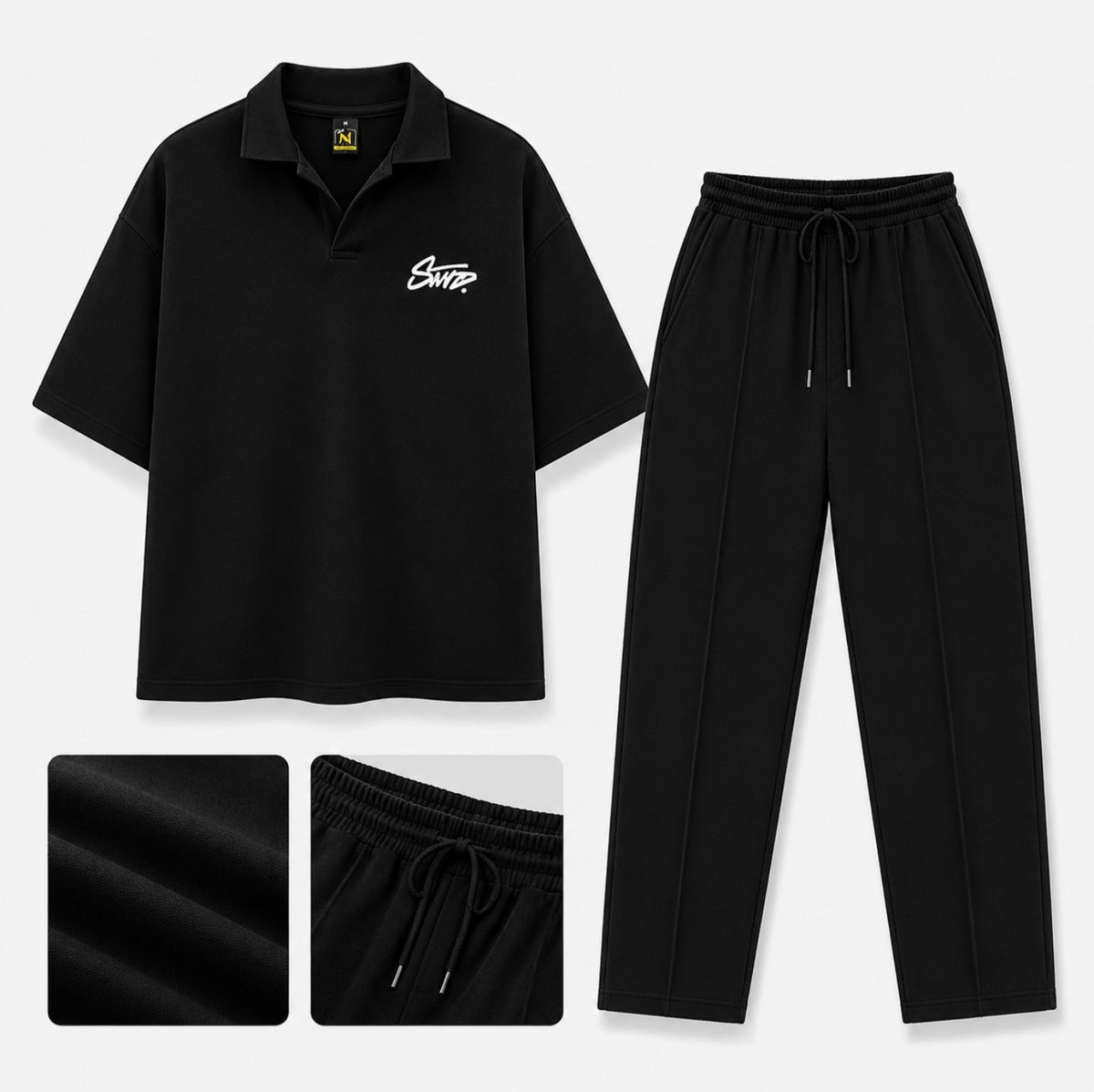 Premium Men's Tracksuit /- Black & white /- Pack of 2