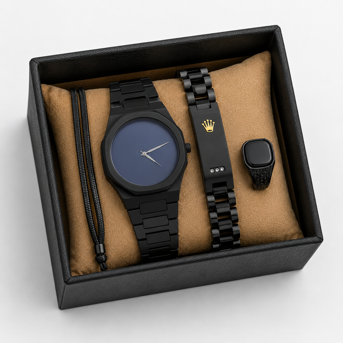 Luxury Watch Set – 4 Pcs Premium Gift Box