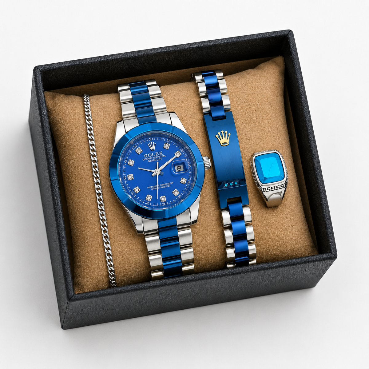 Luxury Watch Set – 4 Pcs Premium Gift Box